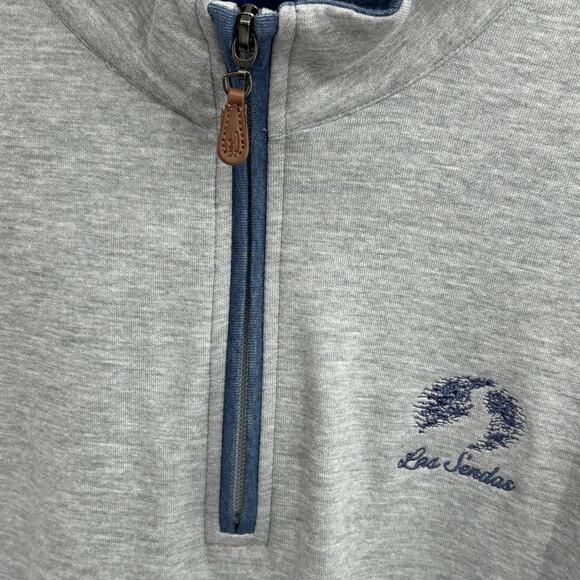 Johnnie-O Light Gray Sully Quarter Zip 1/4 Pullover Sweater - Picture 6 of 12